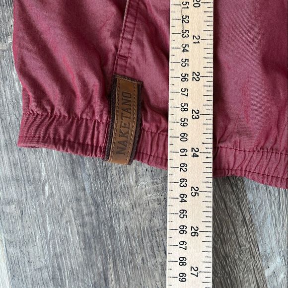 NAKETANO Half Zip Hooded Jacket Bordo Size Womens Small - Picture 10 of 15